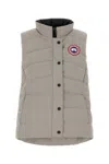 Canada Goose Dove Grey Polyester Blend Freestyle Crew Sleeveless Down Jacket In Gray