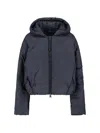Canada Goose Hooded Jacket With Elasticated Cuffs And Pockets In Blue