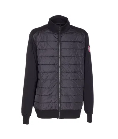 Canada Goose High Neck Padded Jacket With Zipped Pockets In Blue