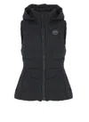 Canada Goose Quilted Hooded Sleeveless Gilet In Black