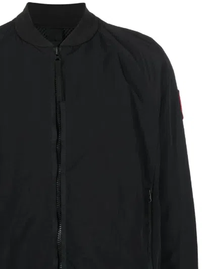 Canada Goose Logo-patch Bomber Jacket In Black