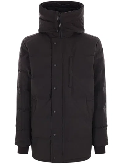 Canada Goose Padded Hooded Jacket In Black