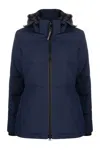 Canada Goose Hooded Padded Coat In Blue
