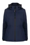 Canada Goose Hooded Padded Coat In Blue