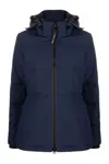 Canada Goose Hooded Padded Coat In Blue