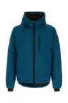 Canada Goose Teal Green Polyester Lodge Down Jacket In Blue