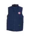 Canada Goose Charcoal Polyester Blend Freestyle Sleeveless Down Jacket In Blue