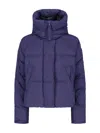 Canada Goose Cropped Puffer Jacket With Adjustable Hood In Blue
