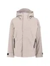 Canada Goose Versatile Hooded Jacket Featuring Functional Elements In Neutral