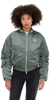Canada Goose Womens Sagebrush Jade Nylon Bomber Jacket Xs In Green