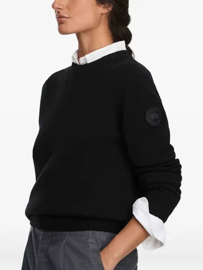 Canada Goose Joffre Logo-patch Sweater In Black