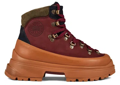 Pre-owned Canada Goose Journey Boot (womens) Sneakers In Bordeaux/camel In Multi