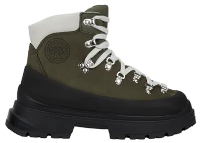 Pre-owned Canada Goose Journey Boot (womens) Sneakers In Military Green/black