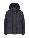 Canada Goose Versatile Hooded Quilted Jacket And Pockets In Black