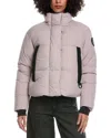 Canada Goose Junction Cropped Black Label Puffer Coat In Pink