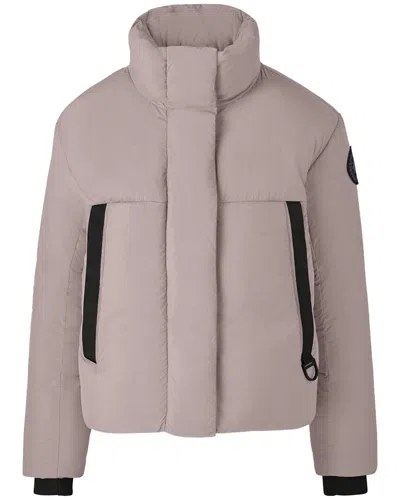 Canada Goose Junction Cropped Black Label Puffer Coat In Purple