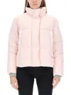 CANADA GOOSE CANADA GOOSE JUNCTION PINK NYLON CROPPED DOWN JACKET