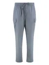 Canada Goose Elastic Waistband Cargo Pants With Mesh Lining In Gray