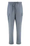 Canada Goose Elastic Waistband Cargo Pants With Mesh Lining In Blue