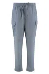Canada Goose Elastic Waistband Cargo Pants With Mesh Lining In Blue