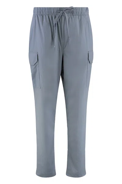 Canada Goose Elastic Waistband Cargo Pants With Mesh Lining In Blue