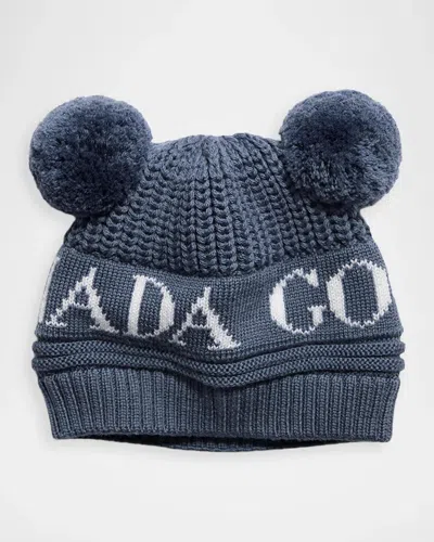 Canada Goose Kid & Apos;s Double Pompom Beanie Hat, Baby In Blue
