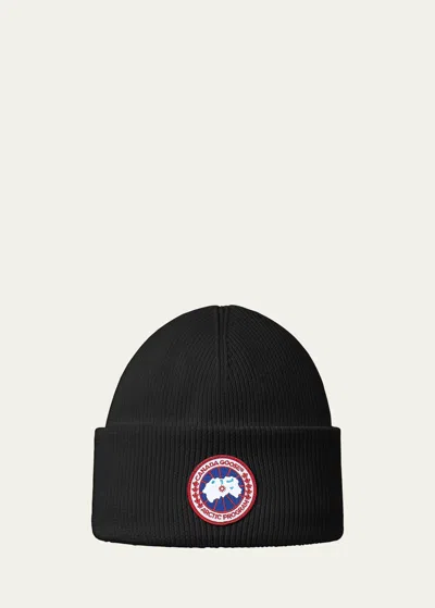 Canada Goose Kid's Arctic Disc Toque Beanie Hat In Black