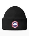 Canada Goose Kid's Arctic Disc Toque Beanie Hat In Black
