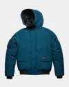 Canada Goose Kid's Chilliwack Hooded Down Bomber Jacket In Green