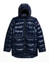 Canada Goose Kid's Cypress Youth Logo Quilted Jacket In Atlantic Navy
