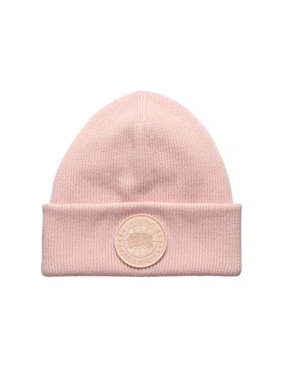 Canada Goose Kid's Wool Knit Beanie In Pink