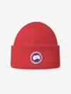 Canada Goose Kids Arctic Toque Beanie Hat In Red