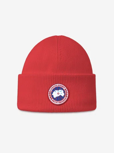 Canada Goose Kids Arctic Toque Beanie Hat In Red