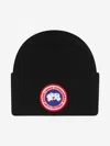 Canada Goose Women Logo Rib Toque Hat In Black