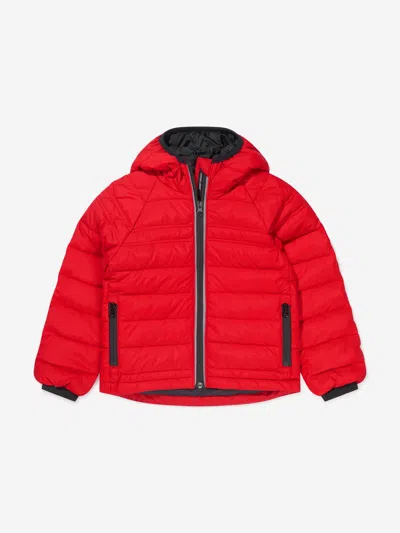 CANADA GOOSE KIDS BOBCAT DOWN HOODED JACKET 6 - 7 YRS RED