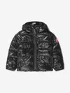 Canada Goose Kids Black Crofton Hoody Down Jacket In Black