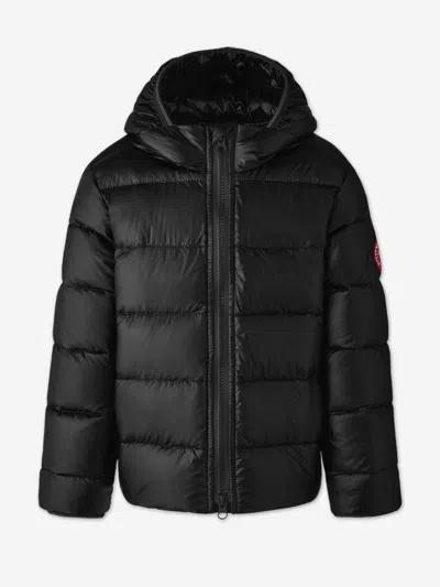 Canada Goose Kids Crofton Logo Patch Down Jacket In Black