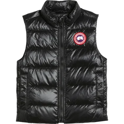 Canada Goose Kids' Crofton Water Repellent Packable Quilted 750 Fill Power Down Vest In Black