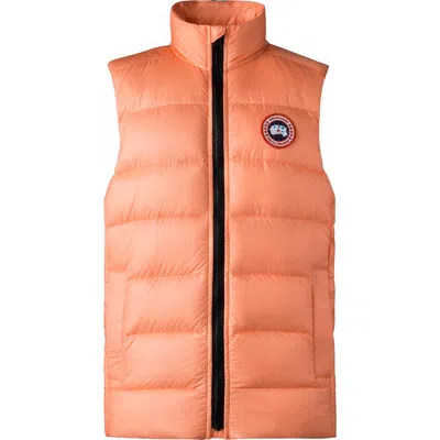 Canada Goose Kids' Crofton Water Repellent Packable Quilted 750 Fill Power Down Vest In Daylily