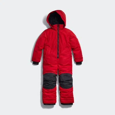 Canada Goose Kids Grizzly Snowsuit In Carmine Red