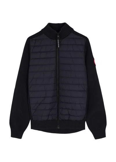 Canada Goose Kids Hybridge Wool And Shell Jacket In Navy