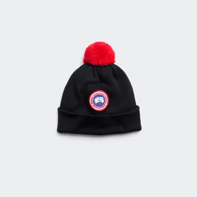 Canada Goose Kids Merino Pom Toque In Black