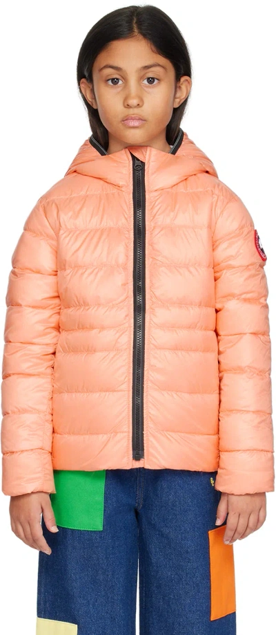 Canada Goose Kids Pink Cypress Down Jacket In 166 Daylily