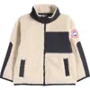 Canada Goose Kids' Simcoe Wool Blend Fleece Jacket In Light Tan-tan Clair