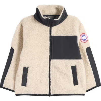 Canada Goose Kids' Simcoe Wool Blend Fleece Jacket In Light Tan-tan Clair