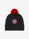 CANADA GOOSE KIDS WOOL POM POM HAT ONE SIZE BLACK