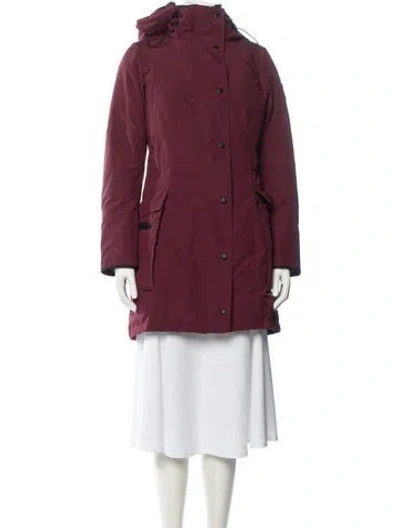 Pre-owned Canada Goose Kinley Down Coat In Burgundy