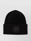 Canada Goose Knit Folded Cuff Hats In Black