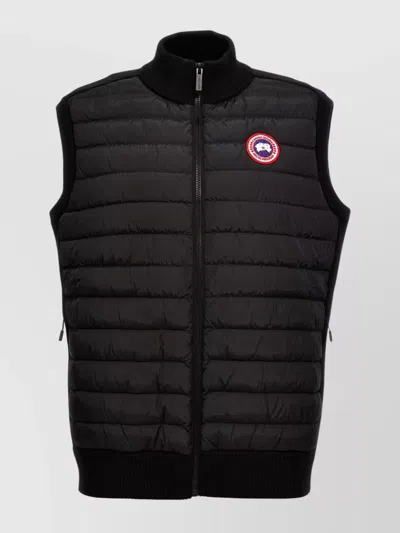 CANADA GOOSE KNIT QUILTED RIBBED SLEEVELESS VEST