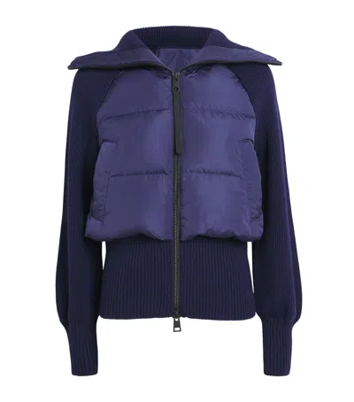 Canada Goose Knitted Hybridge Astoria Jacket In Blue